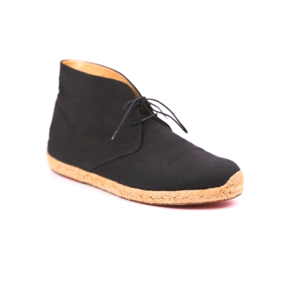 Christian Louboutin Men’s Shoes Espadrille Woven Black - Picture 2 of 7
